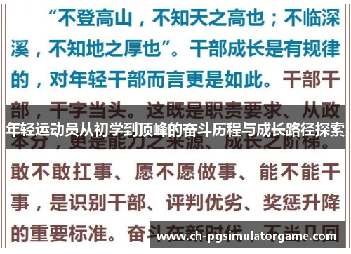 年轻运动员从初学到顶峰的奋斗历程与成长路径探索